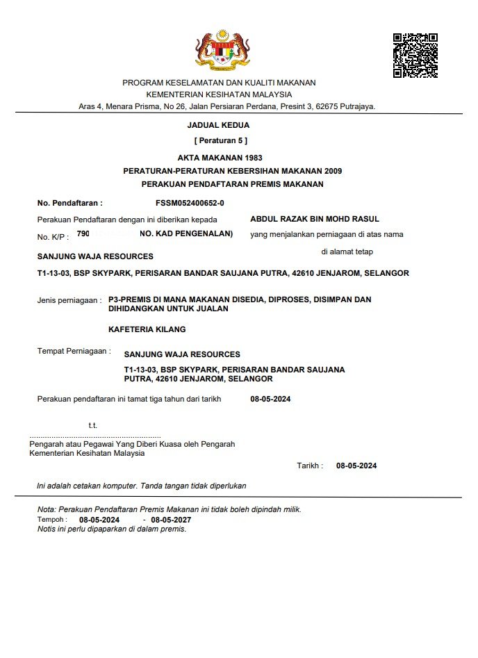 Halal Certificate 2 Front